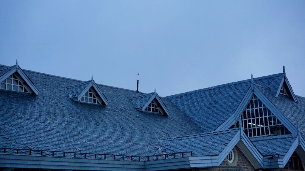 a gray roof