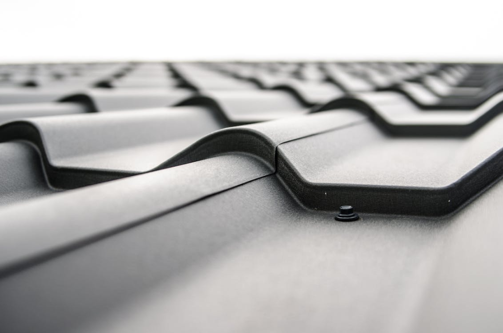 a metal roof installation