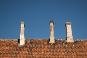 Three chimneys of a house