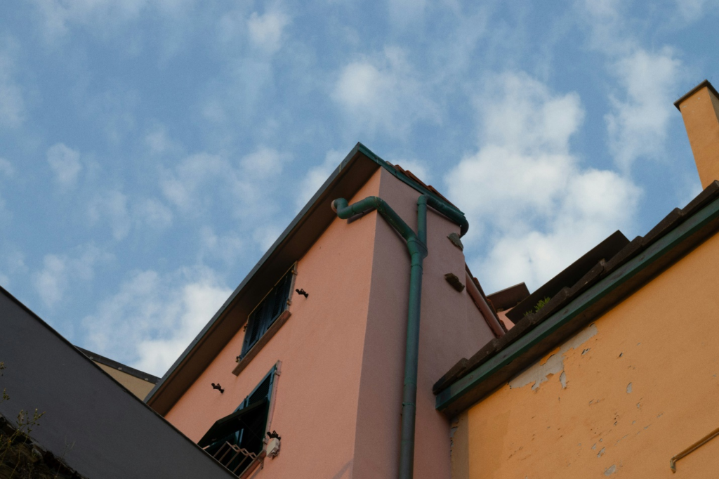 Gutter pipes displayed of a home.