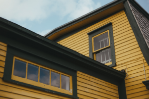 House painted yellow and black