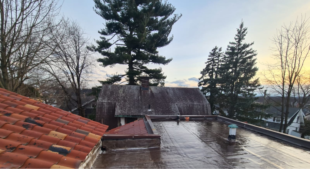 A freshly renovated roof.