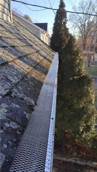 Damaged roof of a house