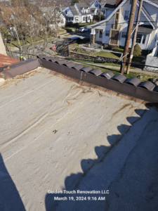 Residential roof damaged by leaks