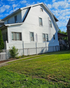 A house with a low-slope roof