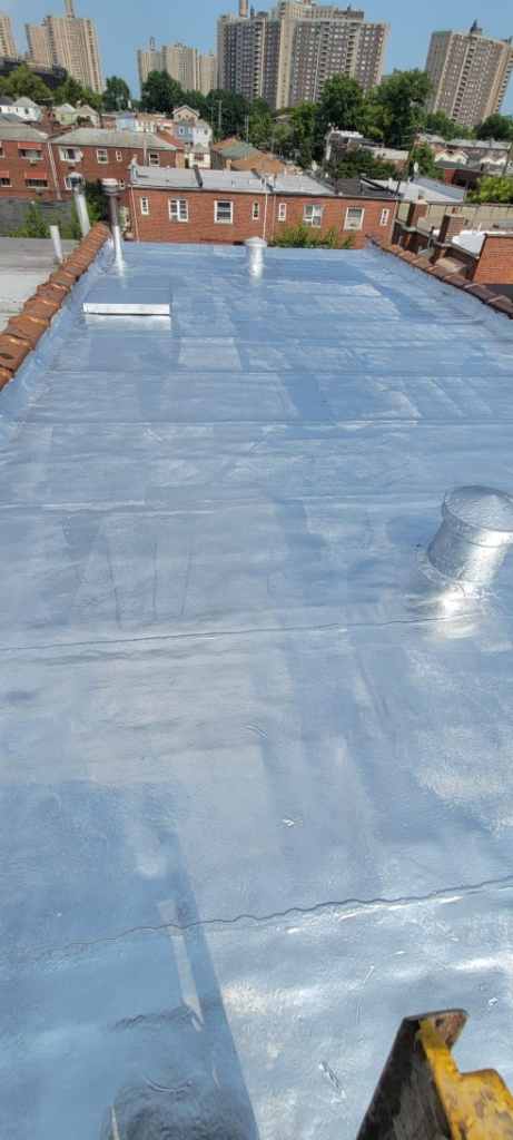 A metal roofing installation