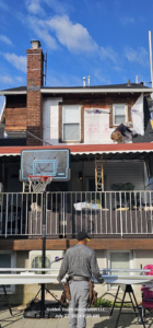 A rooftop in Yonkers showing signs of wear and tear