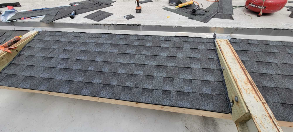 a low-slope roof